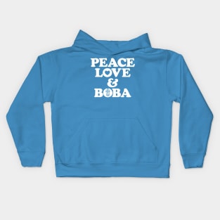 Peace Love And Boba Kids Hoodie